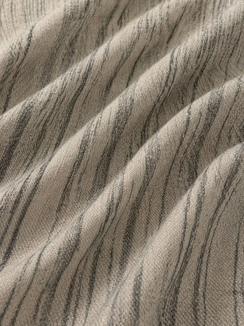 PURE LINEN- BROWN WAVY STRIPED