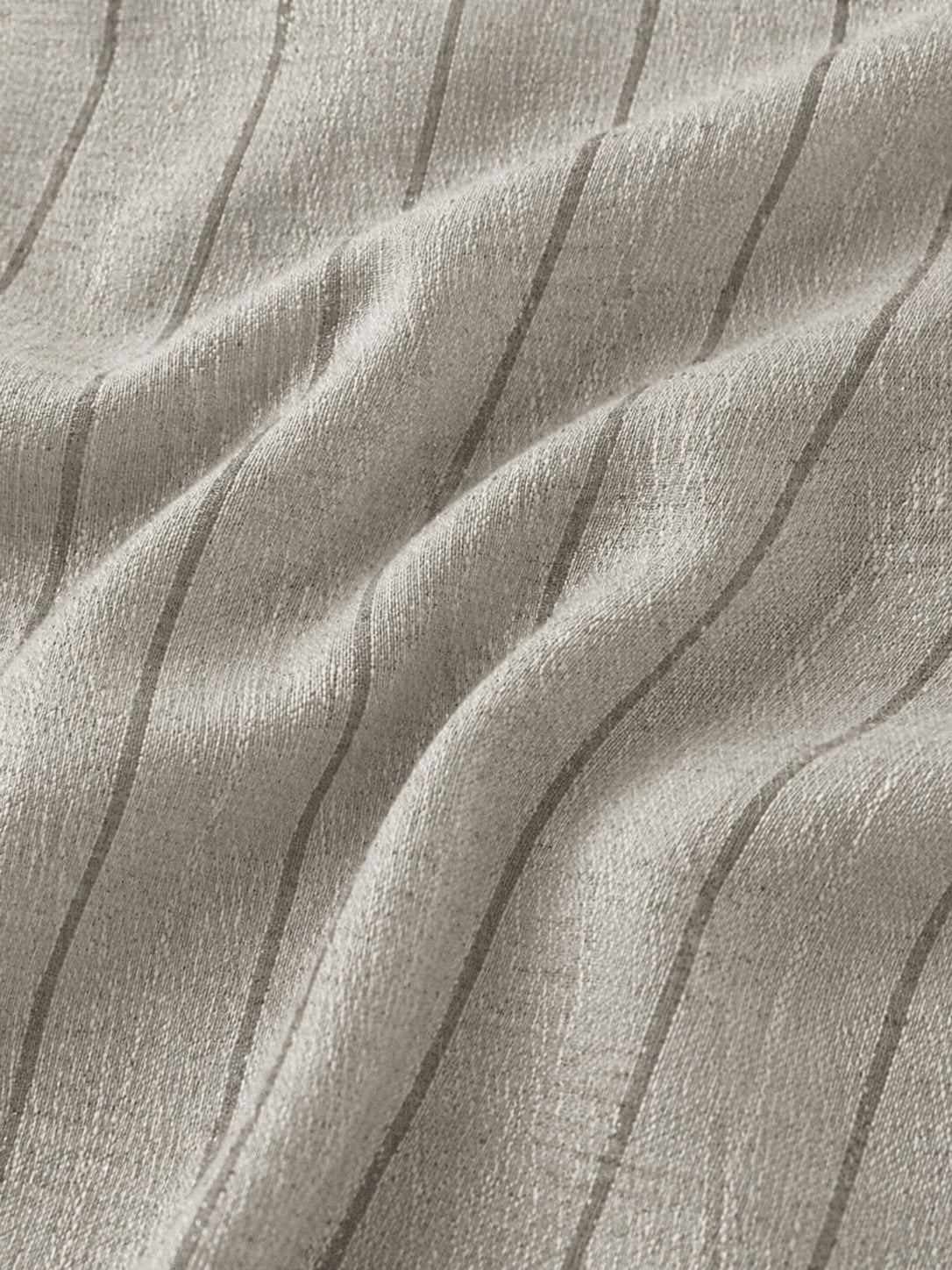 100% LINEN - NATURAL METAL STRIPES