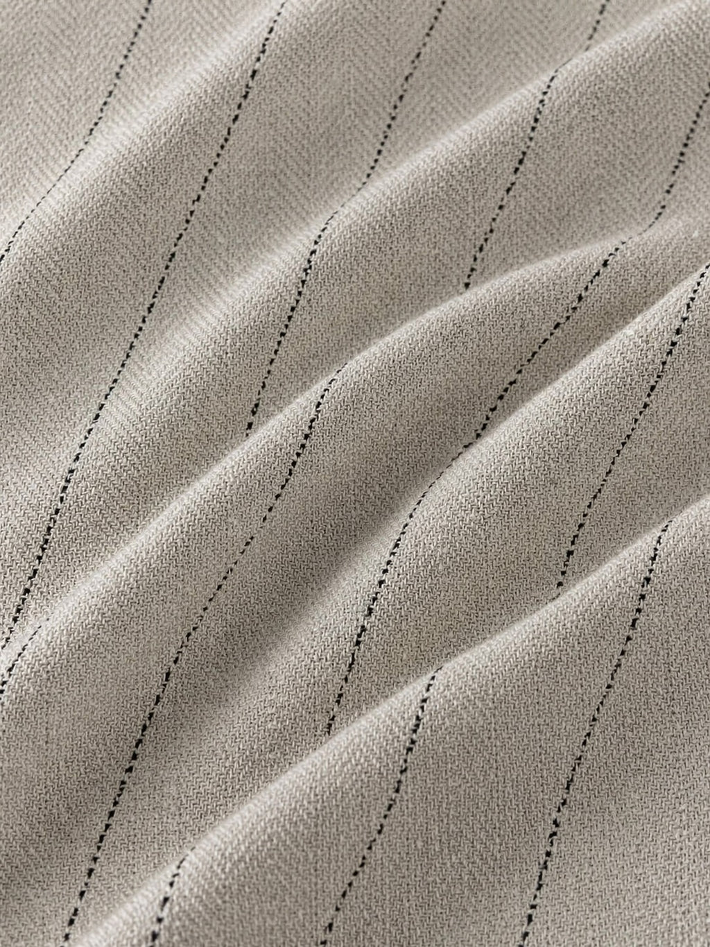 PURE LINEN-NATURAL GREY PINSTRIPES