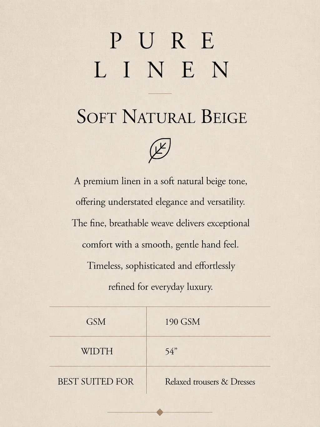 PURE LINEN-SOFT BEIGE