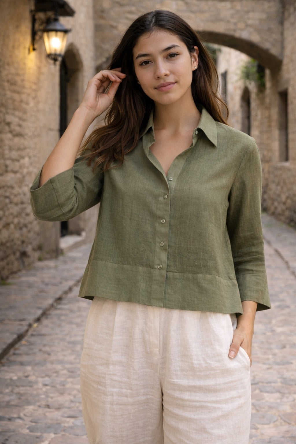 LINEN- SHORT SHIRT