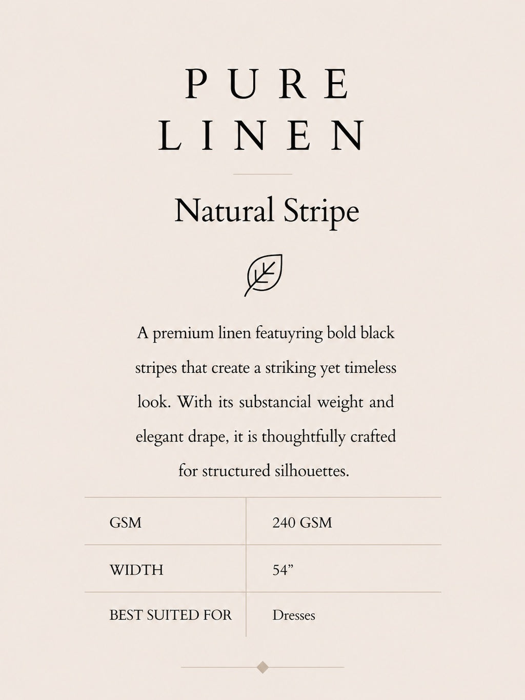 PURE LINEN-BOLD BLACK STRIPES