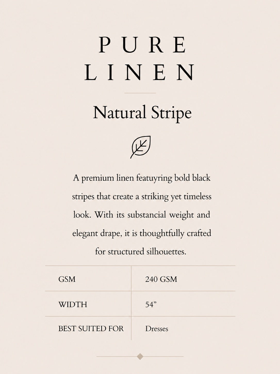 PURE LINEN-BOLD BLACK STRIPES