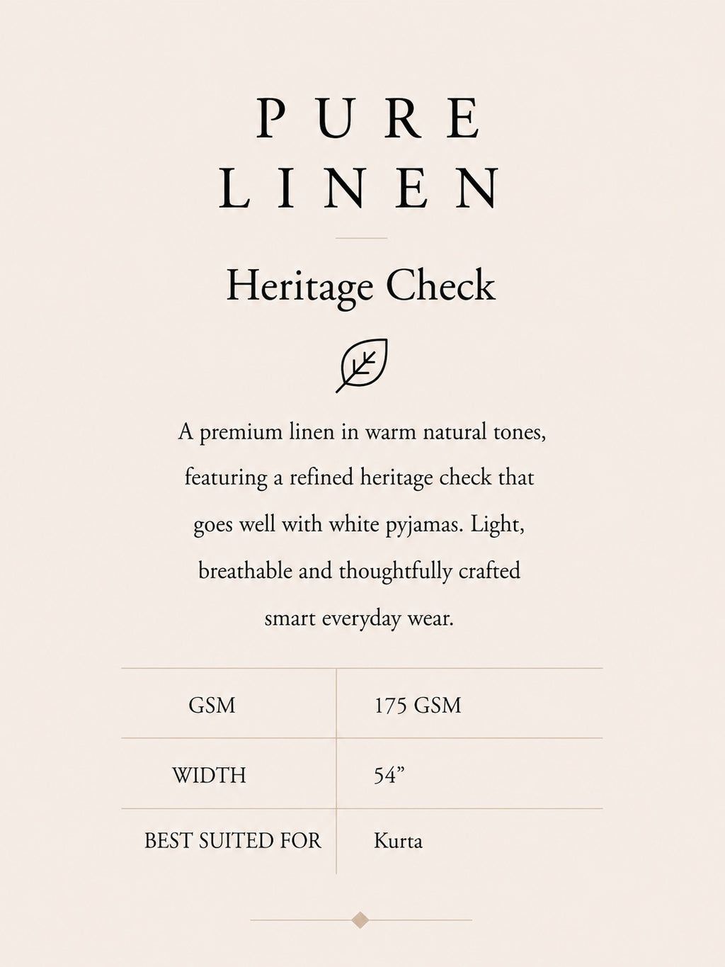 PURE LINEN FABRIC -CHECKERED