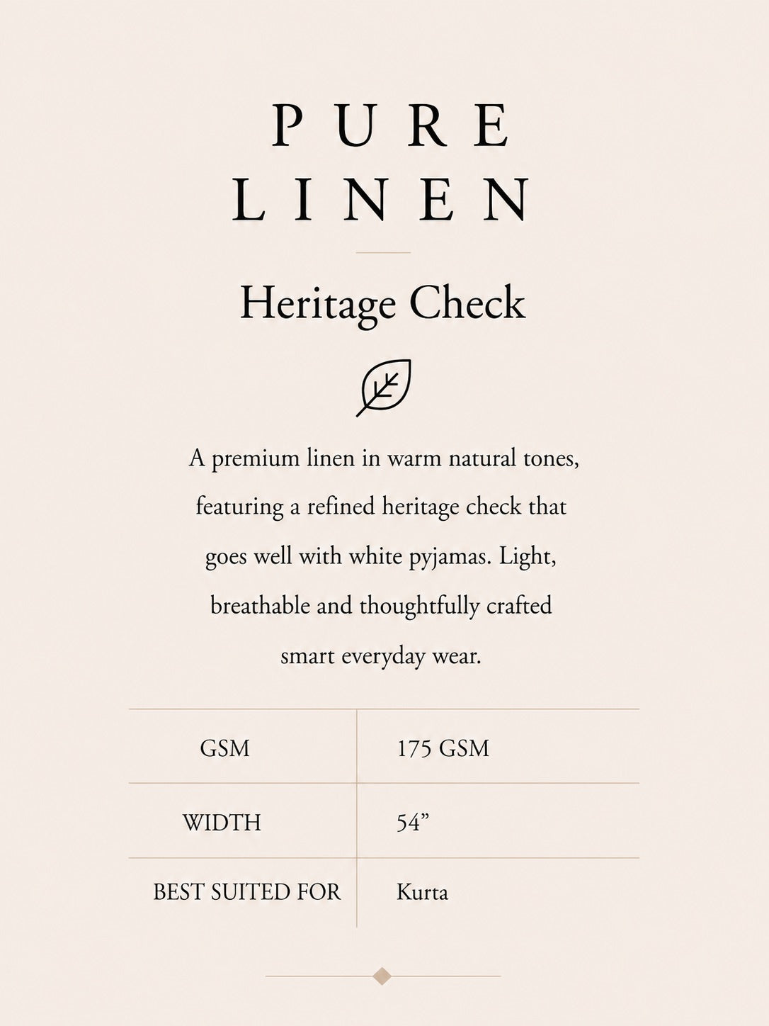 PURE LINEN FABRIC -CHECKERED