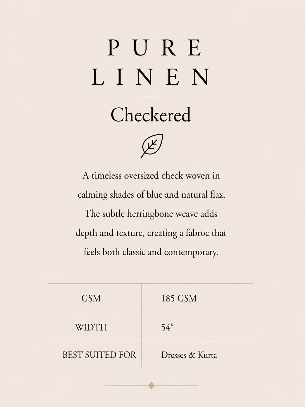 PURE LINEN- BLUE CHECKERED