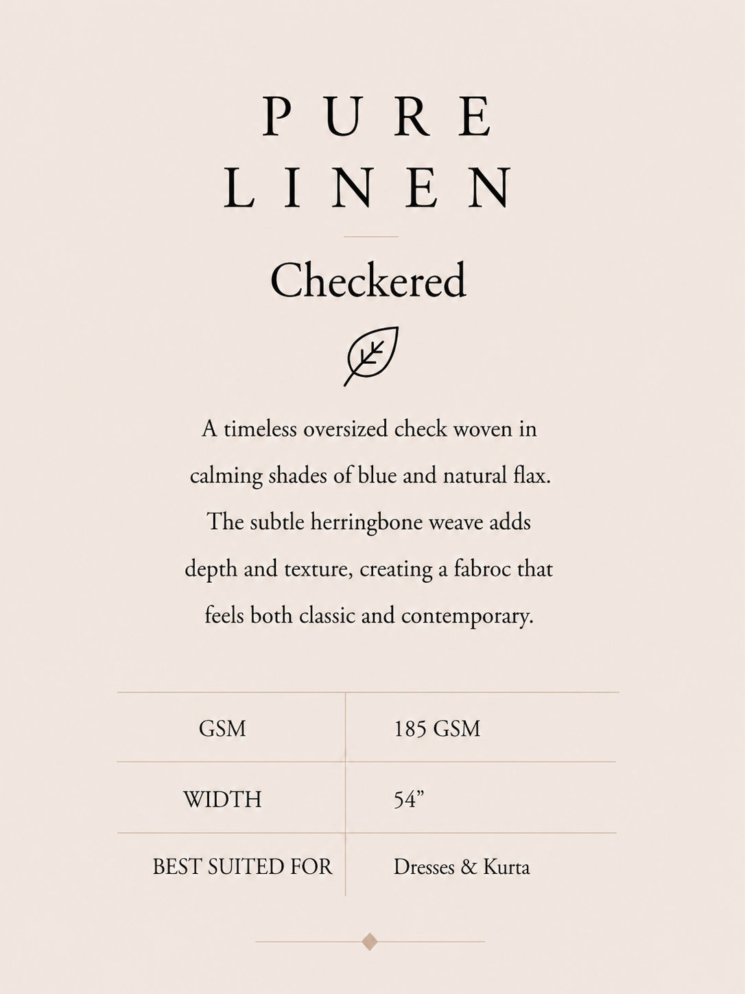 PURE LINEN- BLUE CHECKERED