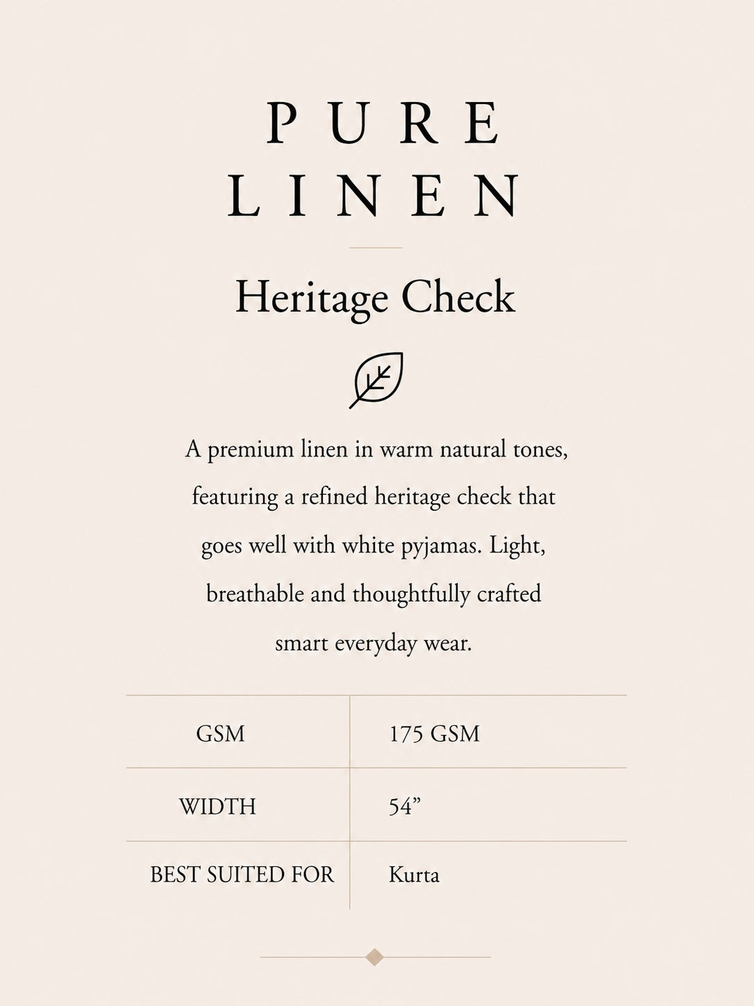 LINEN "V" NECK KURTA