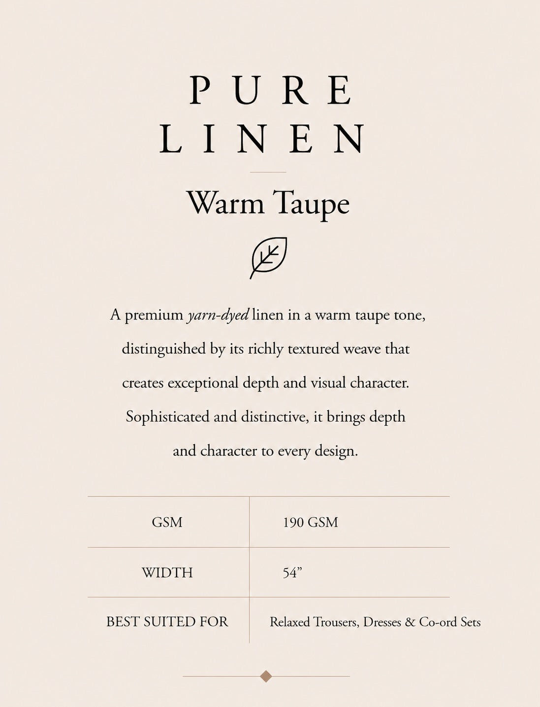 PURE LINEN- WARM TAUPE