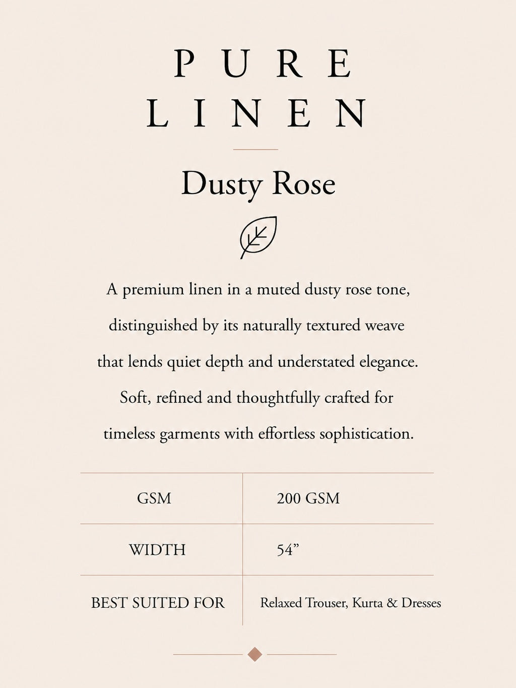 PURE LINEN- DUSTY ROSE