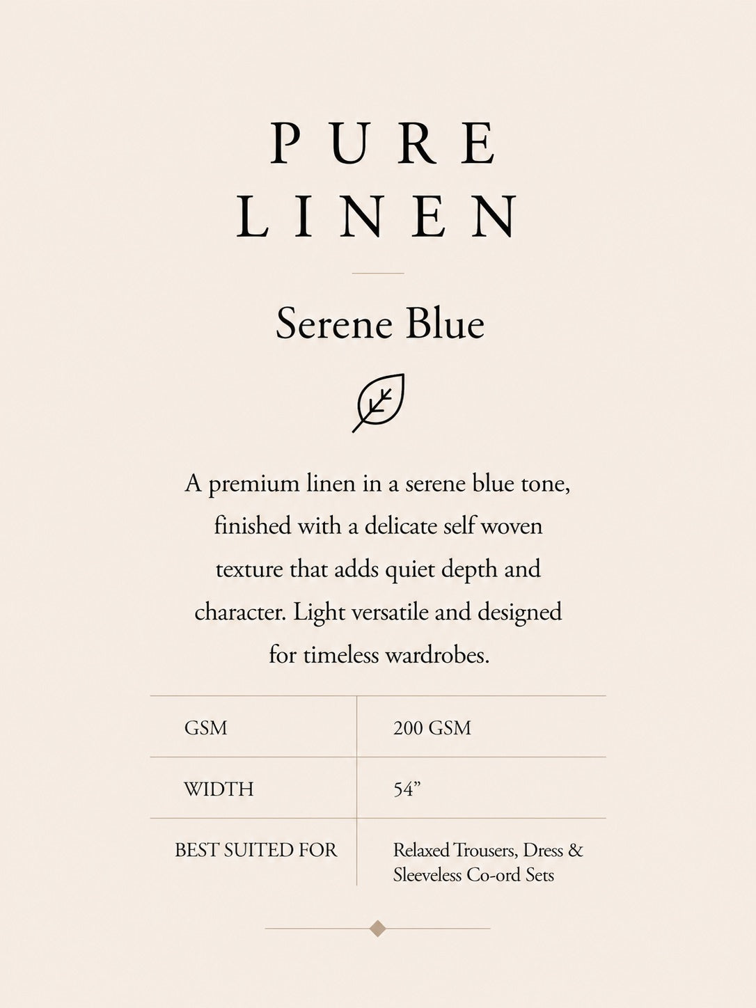 PURE LINEN- SERENE BLUE
