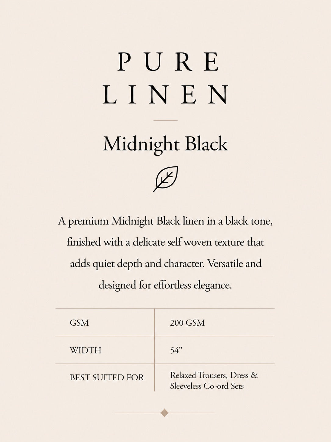 PURE LINEN- MIDNIGHT BLACK