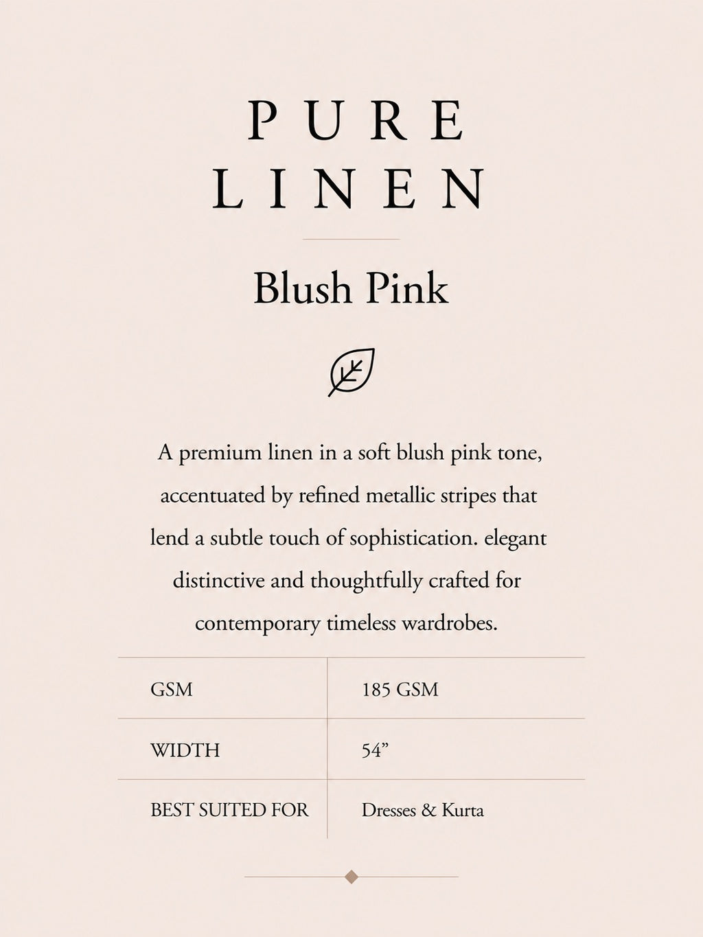 PURE LINEN- PINK METAL STRIPES