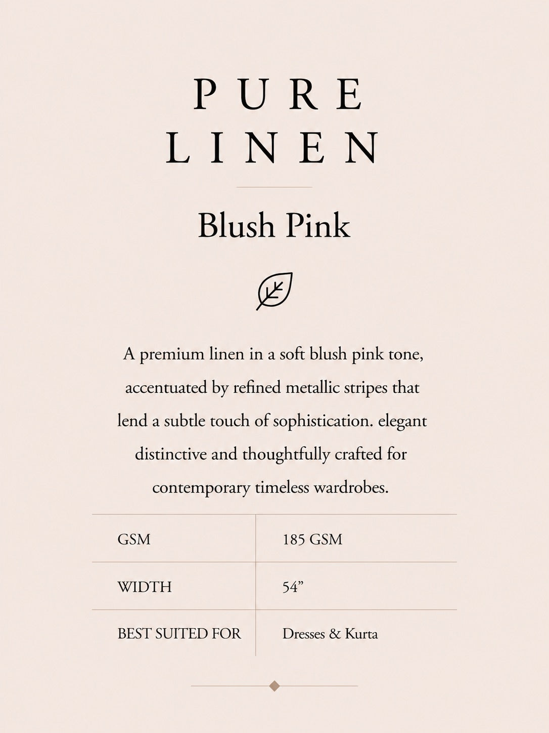 PURE LINEN- PINK METAL STRIPES