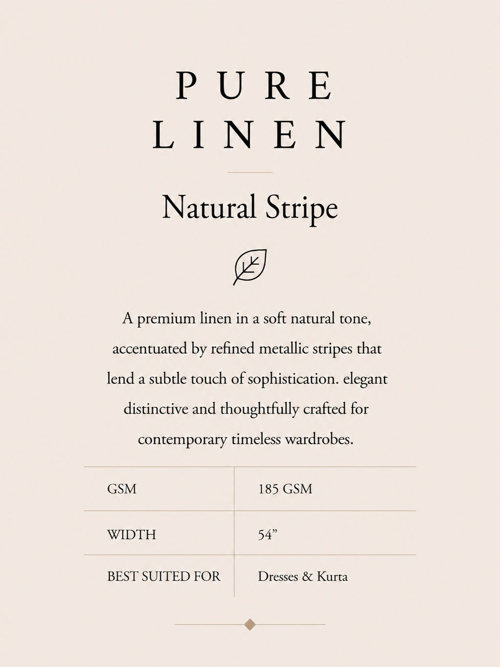 PURE LINEN - NATURAL METAL STRIPES