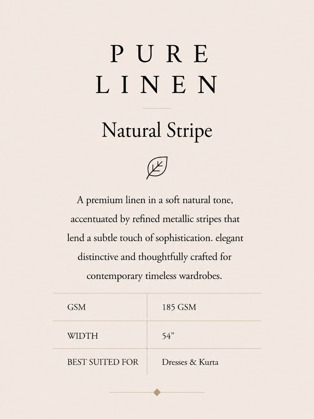 PURE LINEN - NATURAL METAL STRIPES