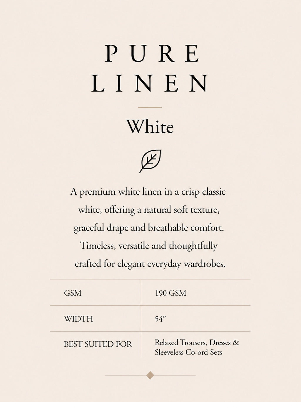 PURE LINEN- WHITE