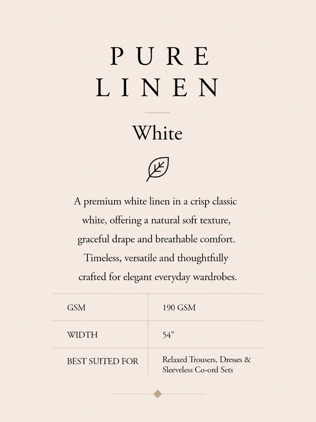 PURE LINEN- WHITE