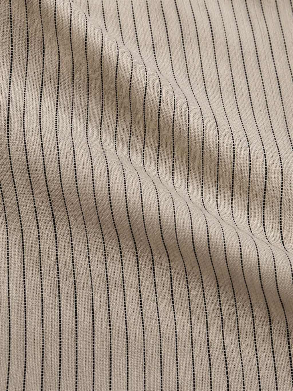 PURE LINEN- BEIGE WITH BLACK STRIPED