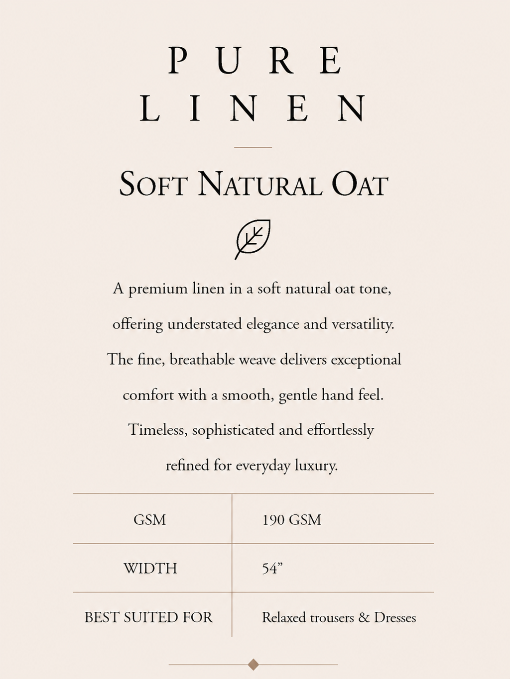 PURE LINEN-SOFT NATURAL OAT
