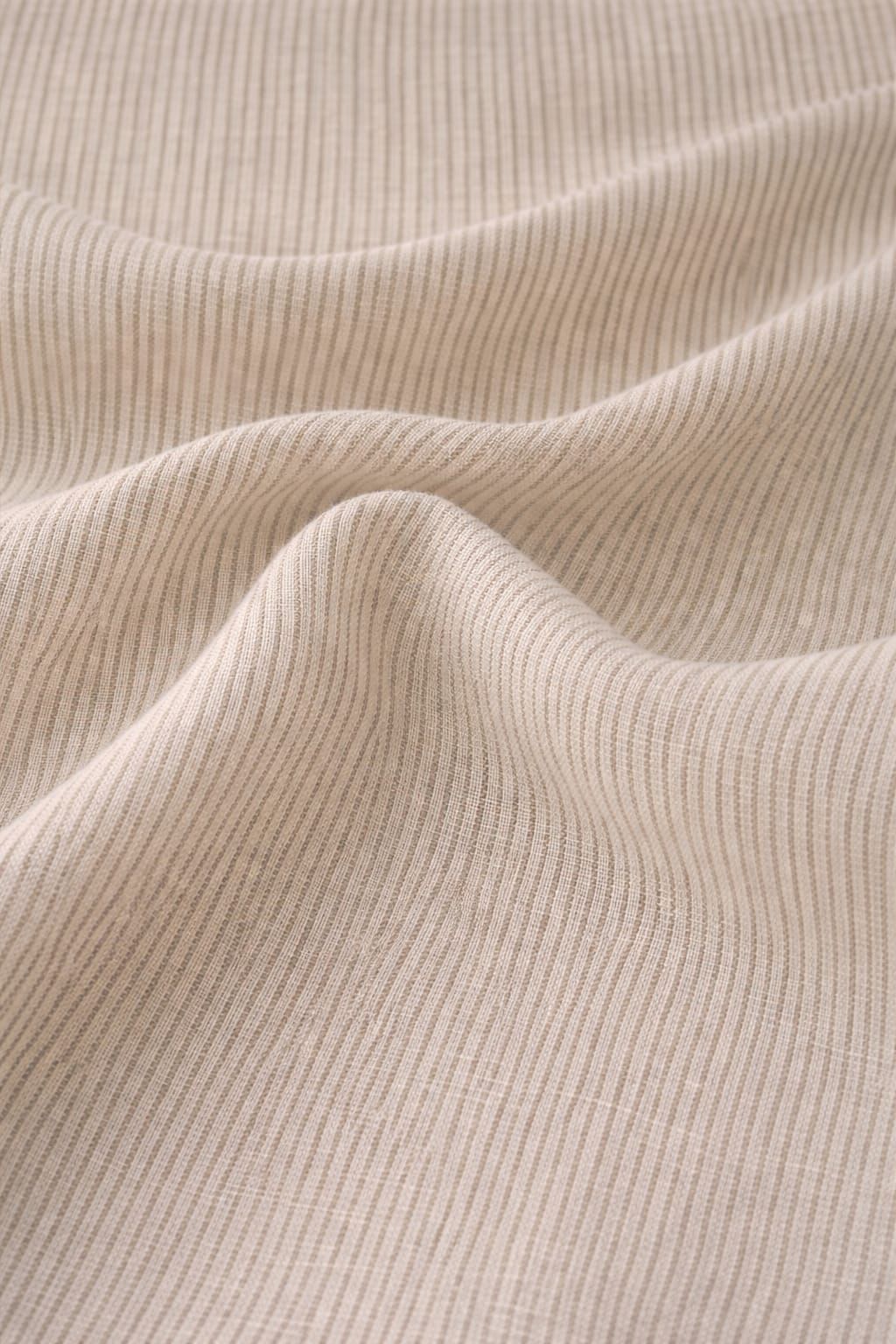 100% LINEN-BEIGE STRIPED