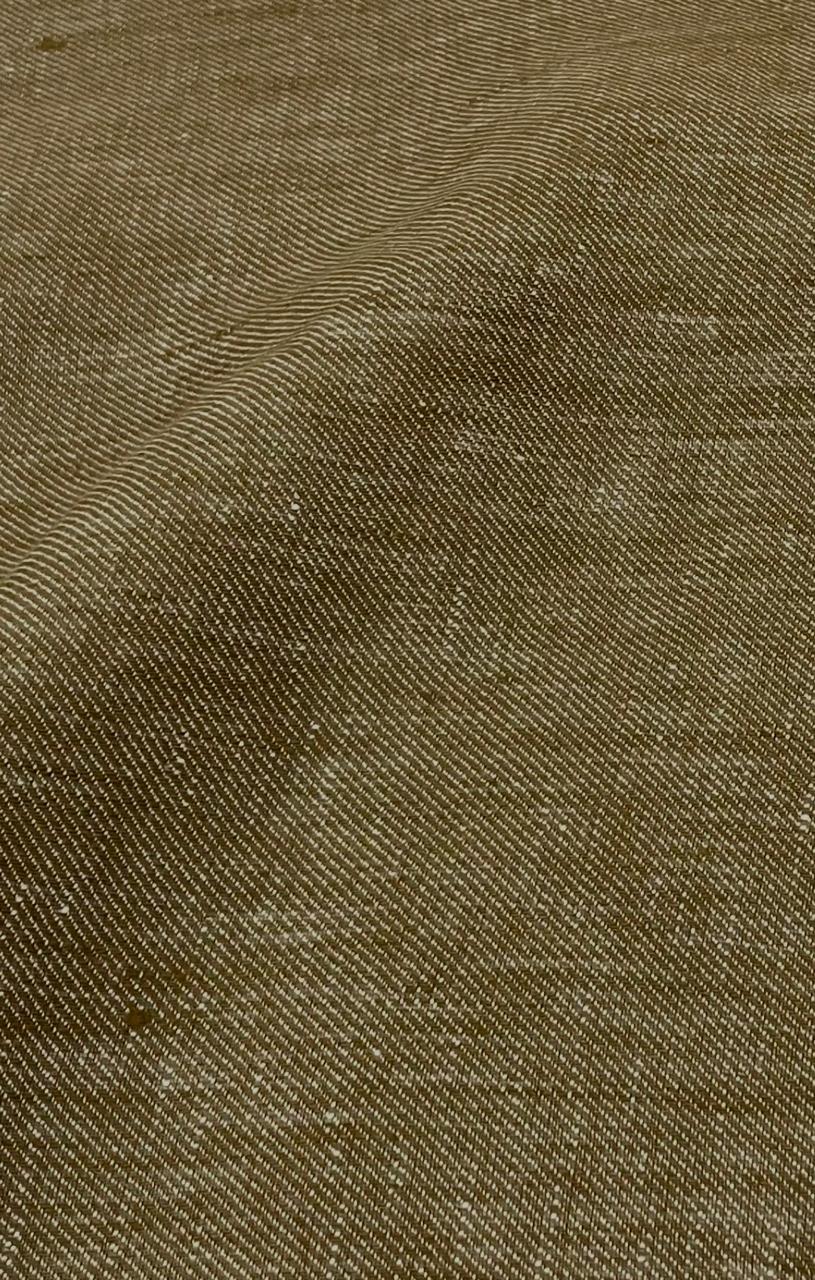 100 % LINEN - BROWN FABRIC
