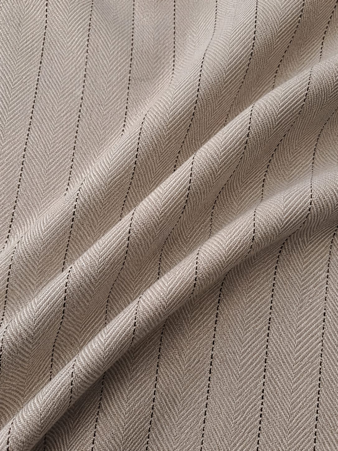 PURE LINEN-LIGHT BISCUIT STRIPED